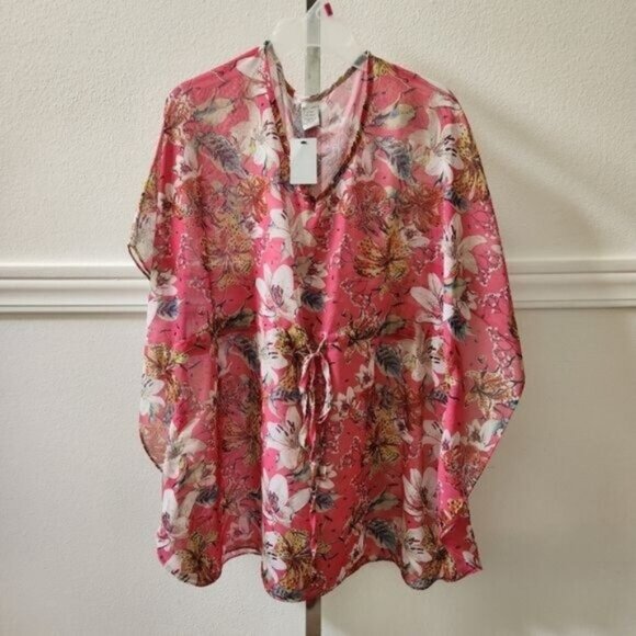 West Loop Women's Chiffon Floral Cover-Up  One Size - Picture 3 of 4